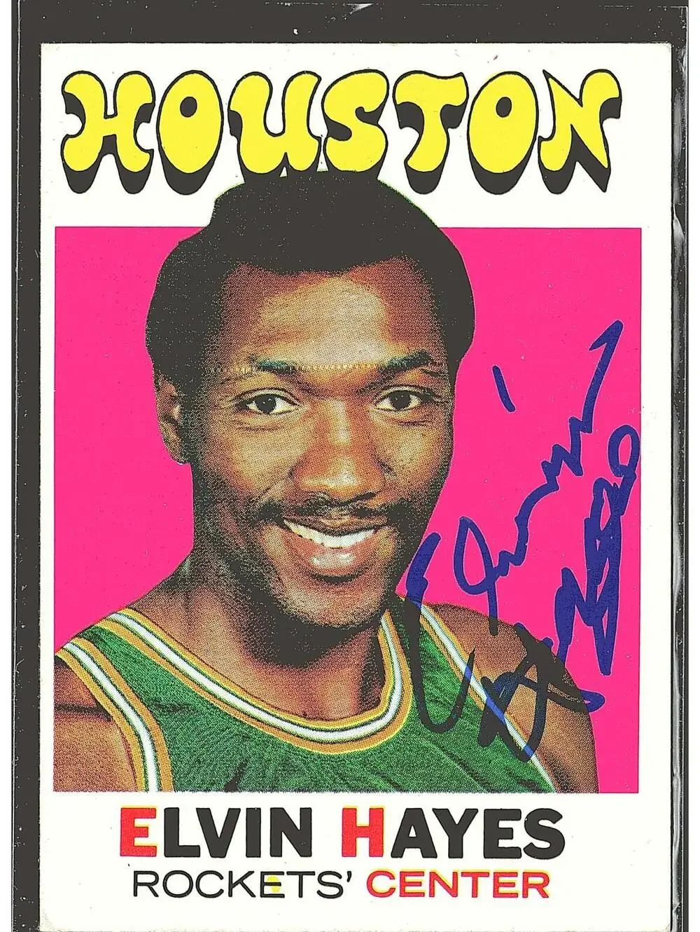 1971-72 Topps #120 Elvin Hayes HAND SIGNED